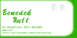 benedek mull business card